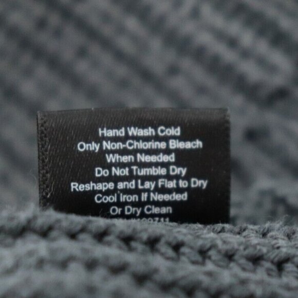 Jenni Kayne Women's Medium Dusty Blue Fisherman Sweater Crew Neck 100% Cotton - Picture 6 of 7